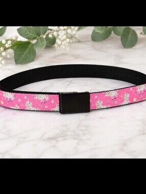 Rainbow Unicorn Web Belt | Adjustable Canvas Belt | One Size
